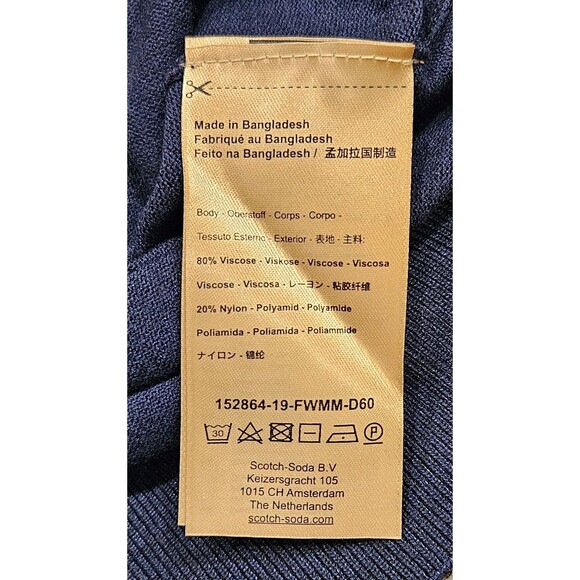 Scotch & Soda Classic Navy Blue Turtleneck Sweater For Men Size XL Lightweight - Picture 6 of 7